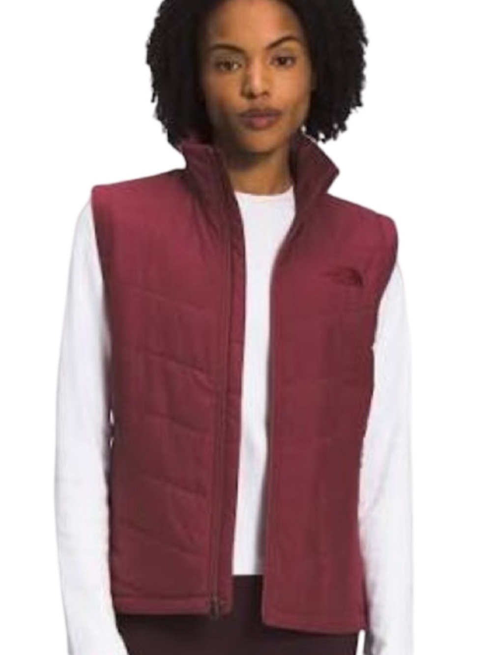 The North Face Tamburello Quilted Vest Deep Boysenberry Burgundy Tone & Logo M
